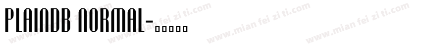 PlainDB Normal字体转换